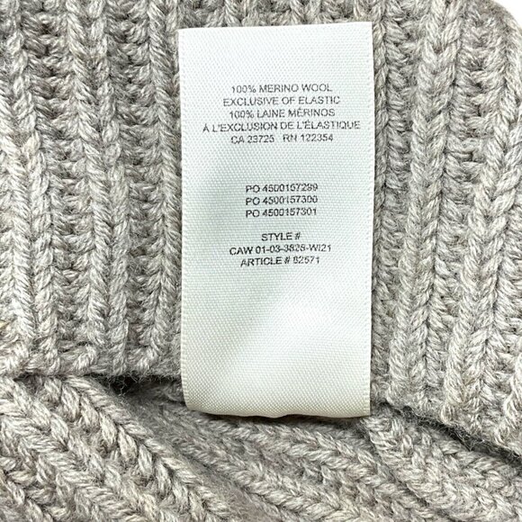 Babaton Guell Turtleneck Sweater Turner Taupe Size S Cropped 100% Merino Wool - Picture 9 of 9